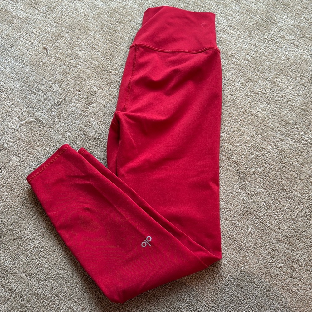 Alo airbrush high waisted leggings in Red